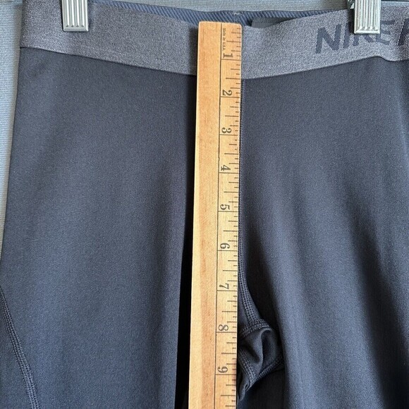 Nike Pro Training Workout Tights Womens Size Small Black Athletic Swoosh 932078 - Picture 10 of 15